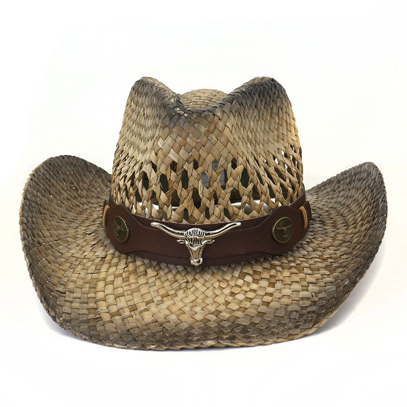 Cappello da spiaggia da cowboy in paglia Angelica