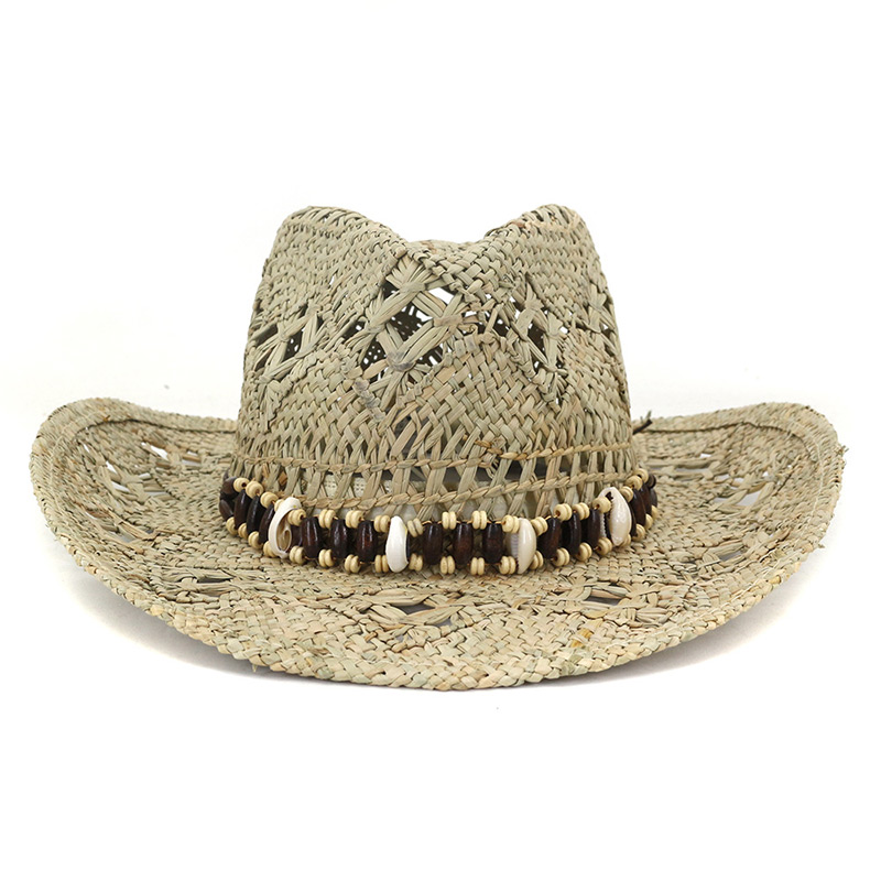 Cappelli da sole da cowboy in erba marina da spiaggia