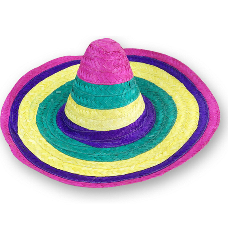 Sombrero di bambù colorato