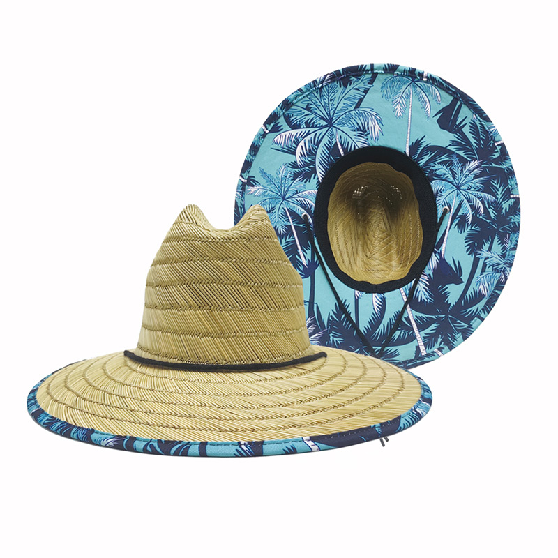 Cappello di paglia da bagnino delle Hawaii