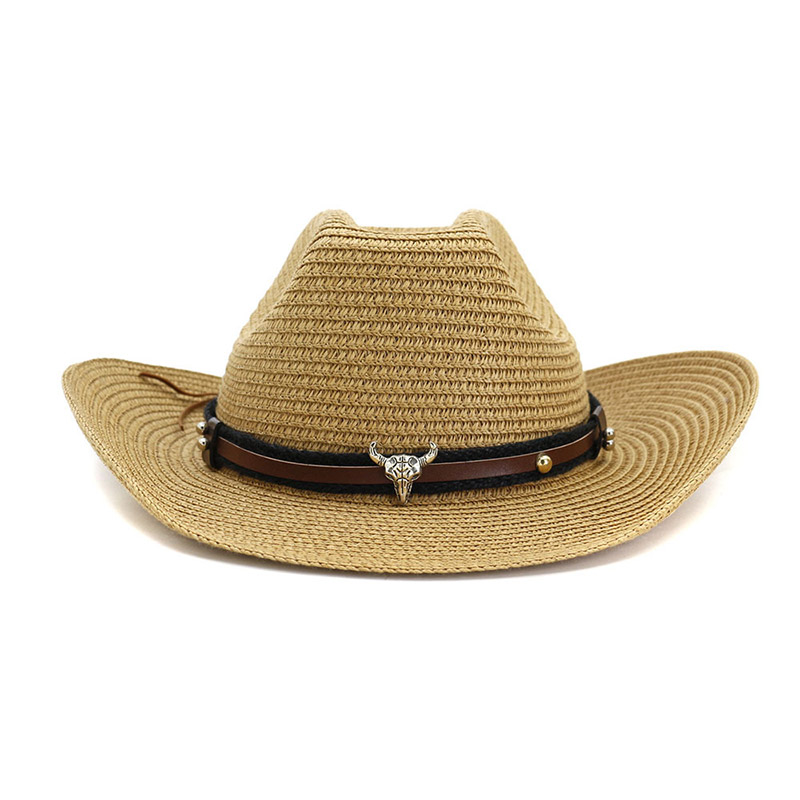 Cappello di paglia da cowboy in treccia di carta